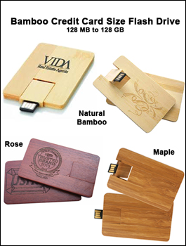 Bamboo Credit Card Flash Drive